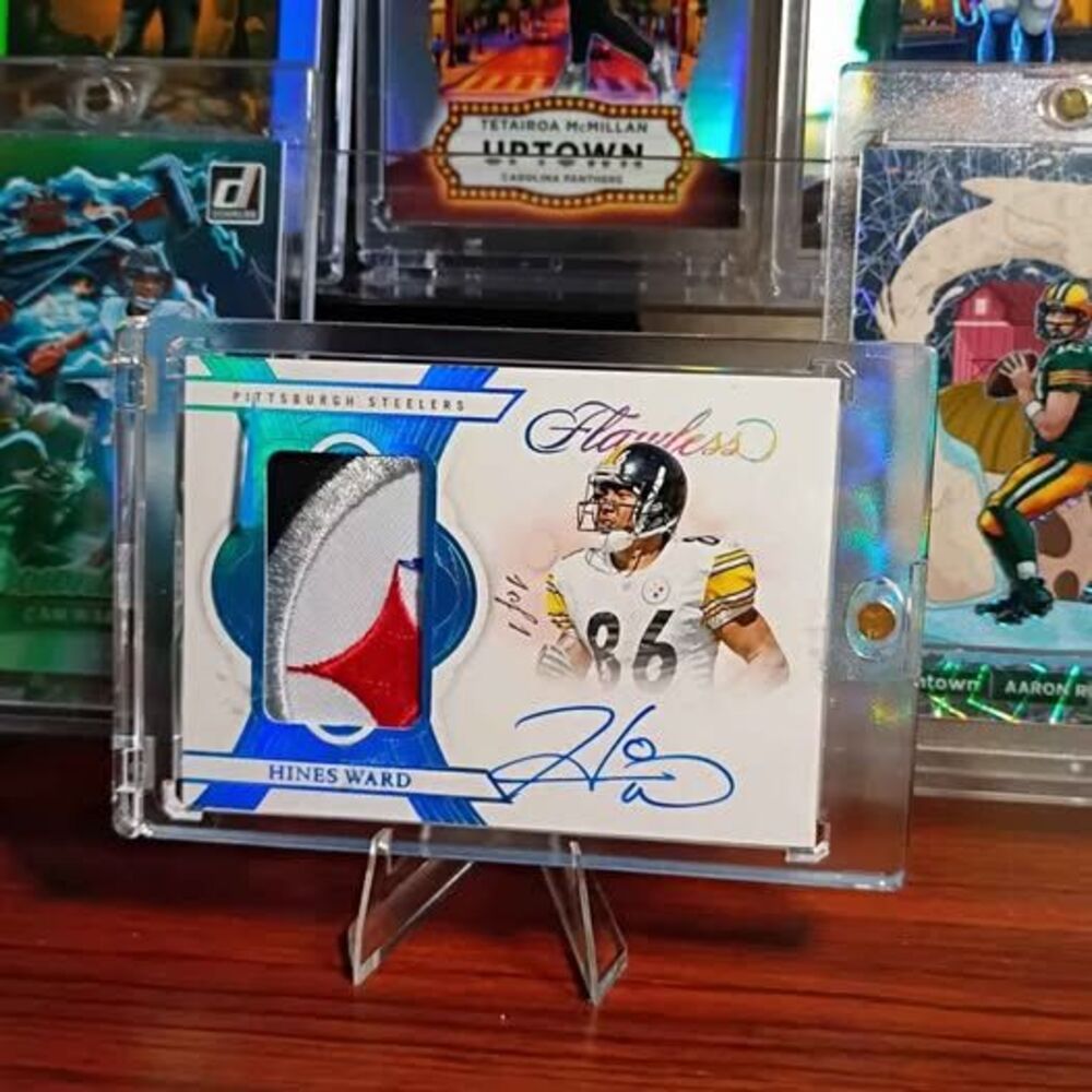Hines Ward Flawless Patch Auto 1/1 Pittsburgh Steelers Football Card